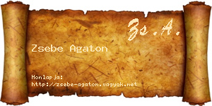 Zsebe Agaton névjegykártya